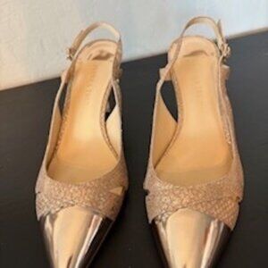 Ivanka Trump Gold Slingback heels, Size 8